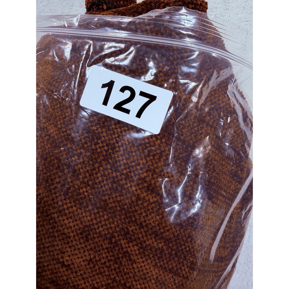Lynn Yarrington VTG Handwoven Chenille Cape Jacket Rust Terracotta Art To Wear - Picture 12 of 12